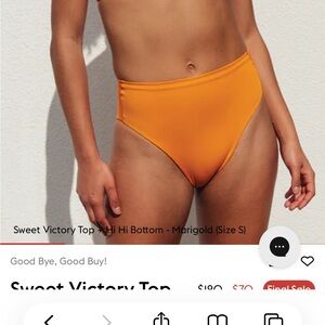 Orange Bikini HI HI Bottom